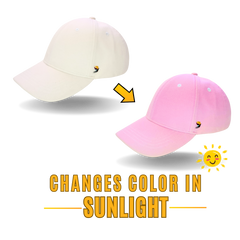 DAYLARK™ SUNSHIFT™ - WHITE TO PINK COLOR CHANGING ADJUSTABLE HAT